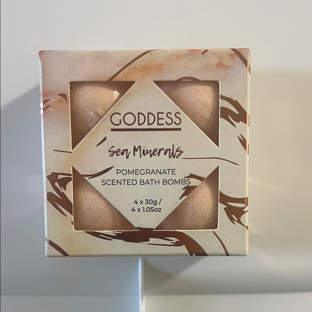 Goddess Sea Minerals Pomegranate Bath Fizzers - Peach